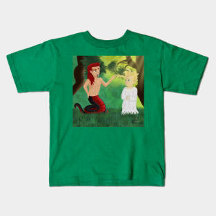 Naga Crowley and Medusa Aziraphale Kids T-Shirt